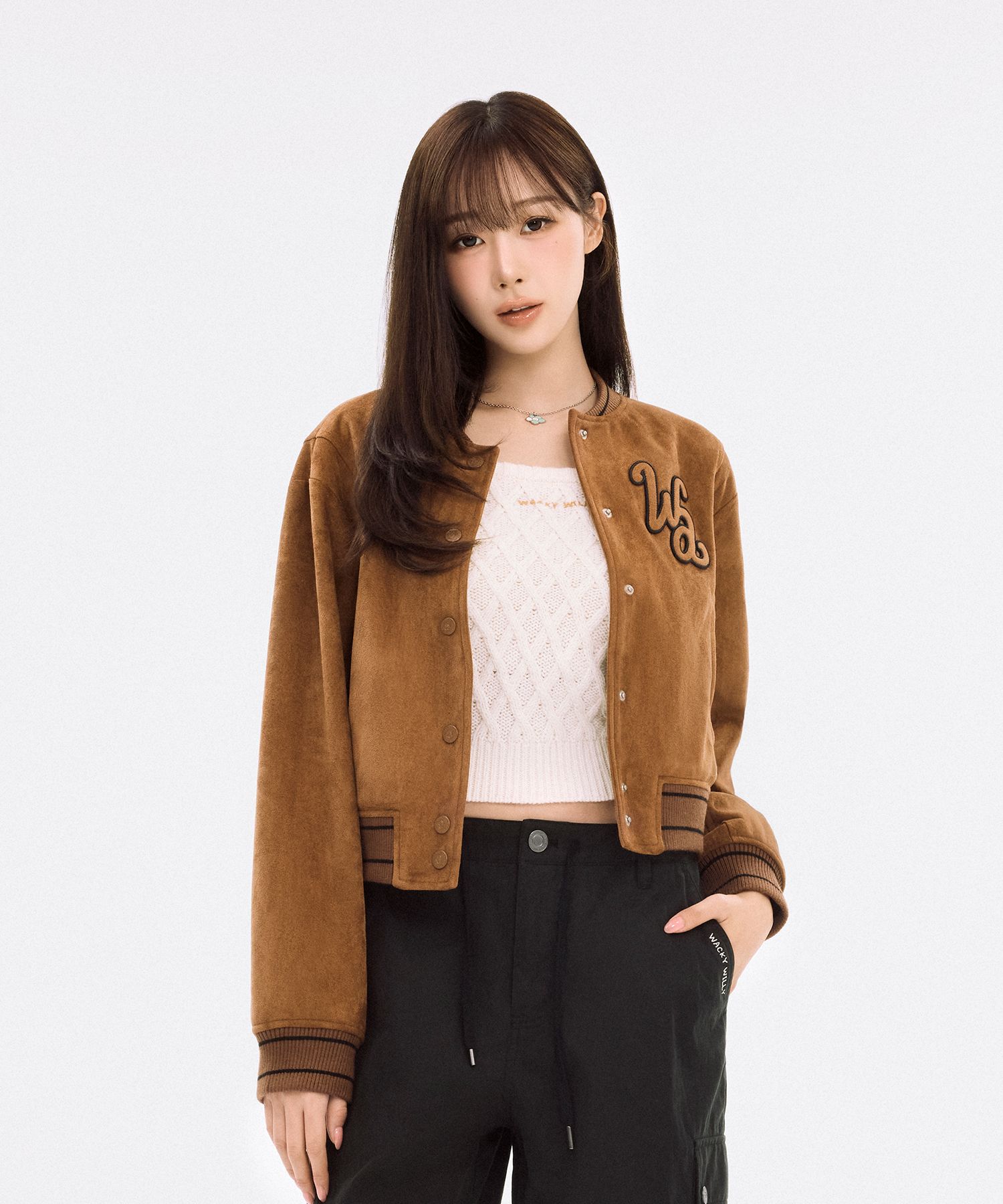 MUSINSA公式 | WACKY WILLY ウィメンズスエードバスティジャケットブラウン