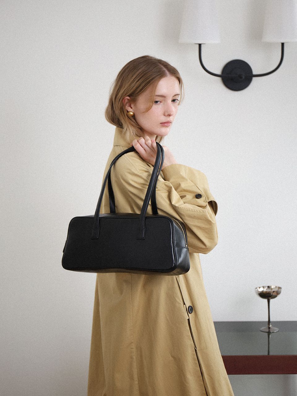 MUSINSA REFRAME New Frame Shoulder Bag Series Italian Cow Glossy