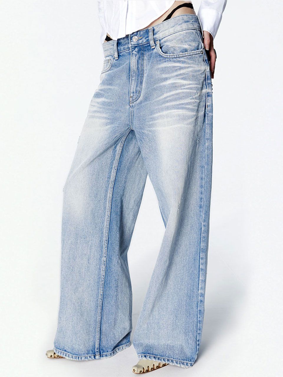 MUSINSA公式 | 2000ARCHIVES SNYDER WIDE DENIM (BLUE)
