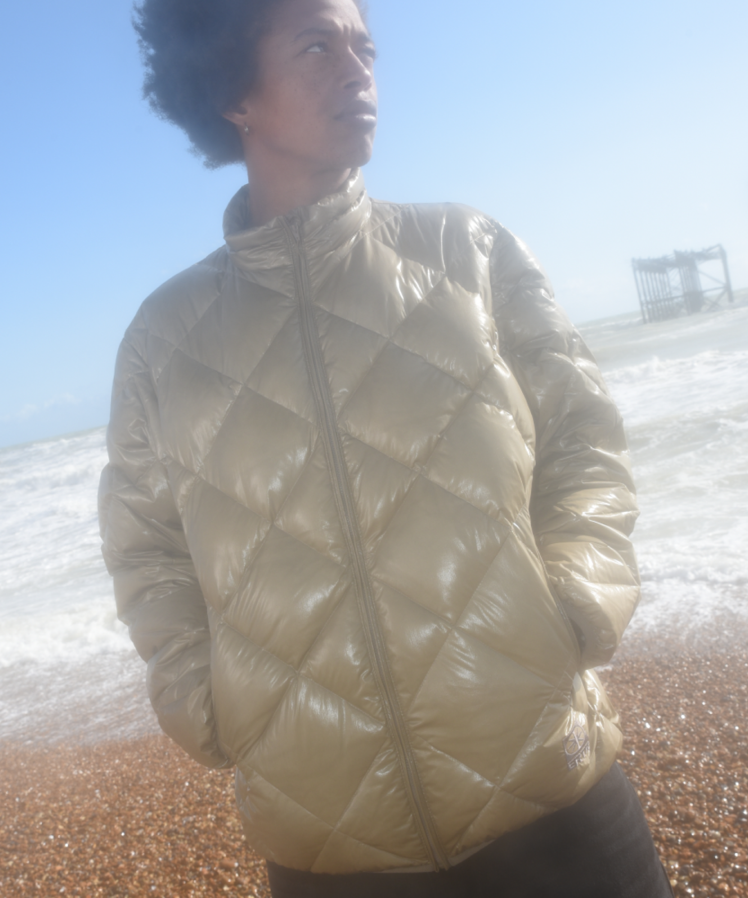 MUSINSA公式 | ERTR Rhombus Light Down Jacket Khaki