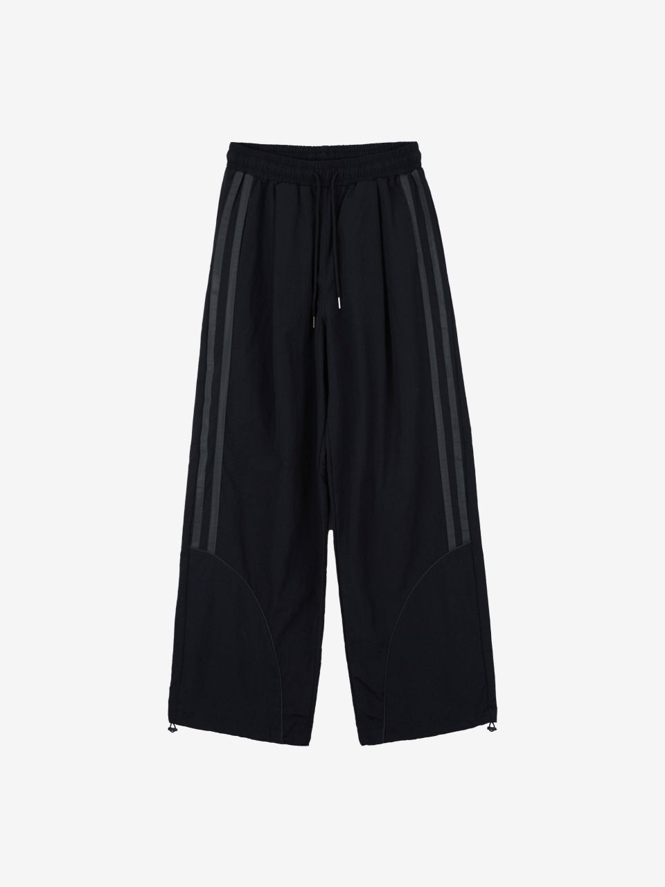 MUSINSA | INEXCIS Reflect Wide Nylon Pants (Black)