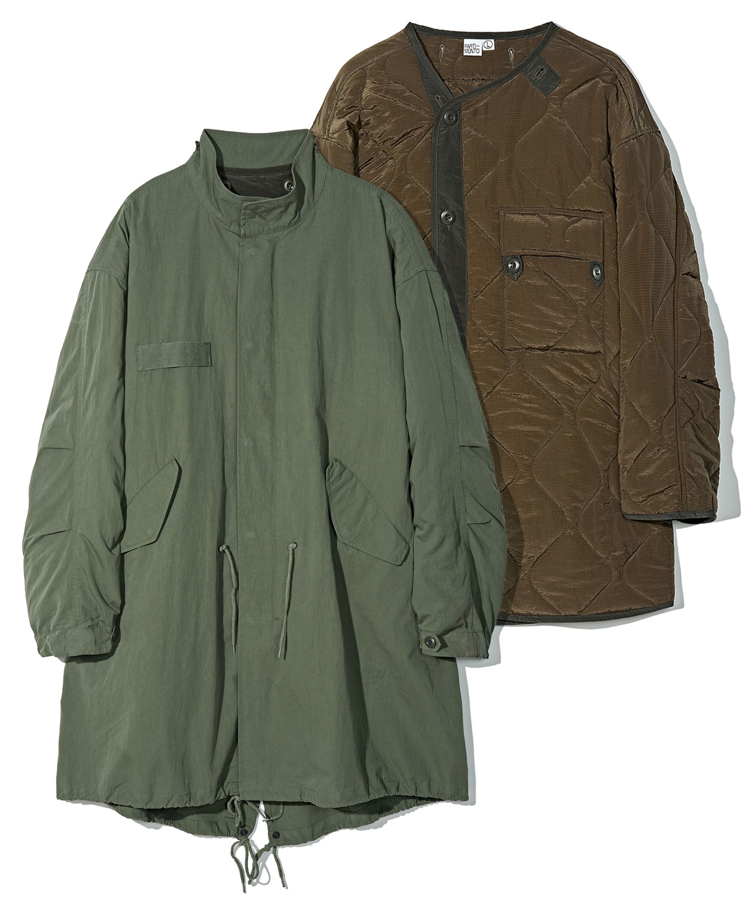 MUSINSA公式 | PARTIMENTO オリジナルM-65フィッシュテールパーカーカーキ