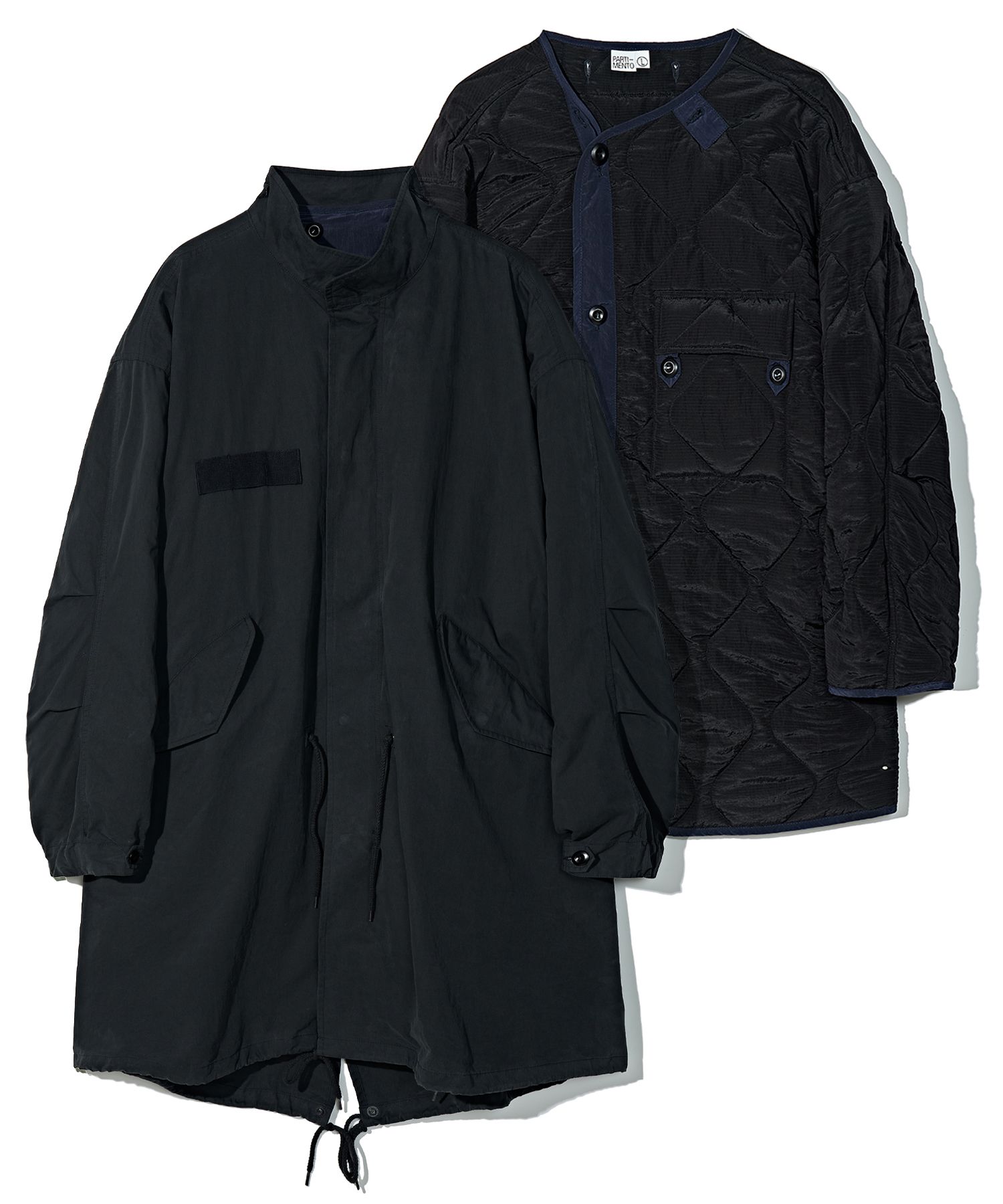 MUSINSA | PARTIMENTO Original M-65 Fishtail Parka Black
