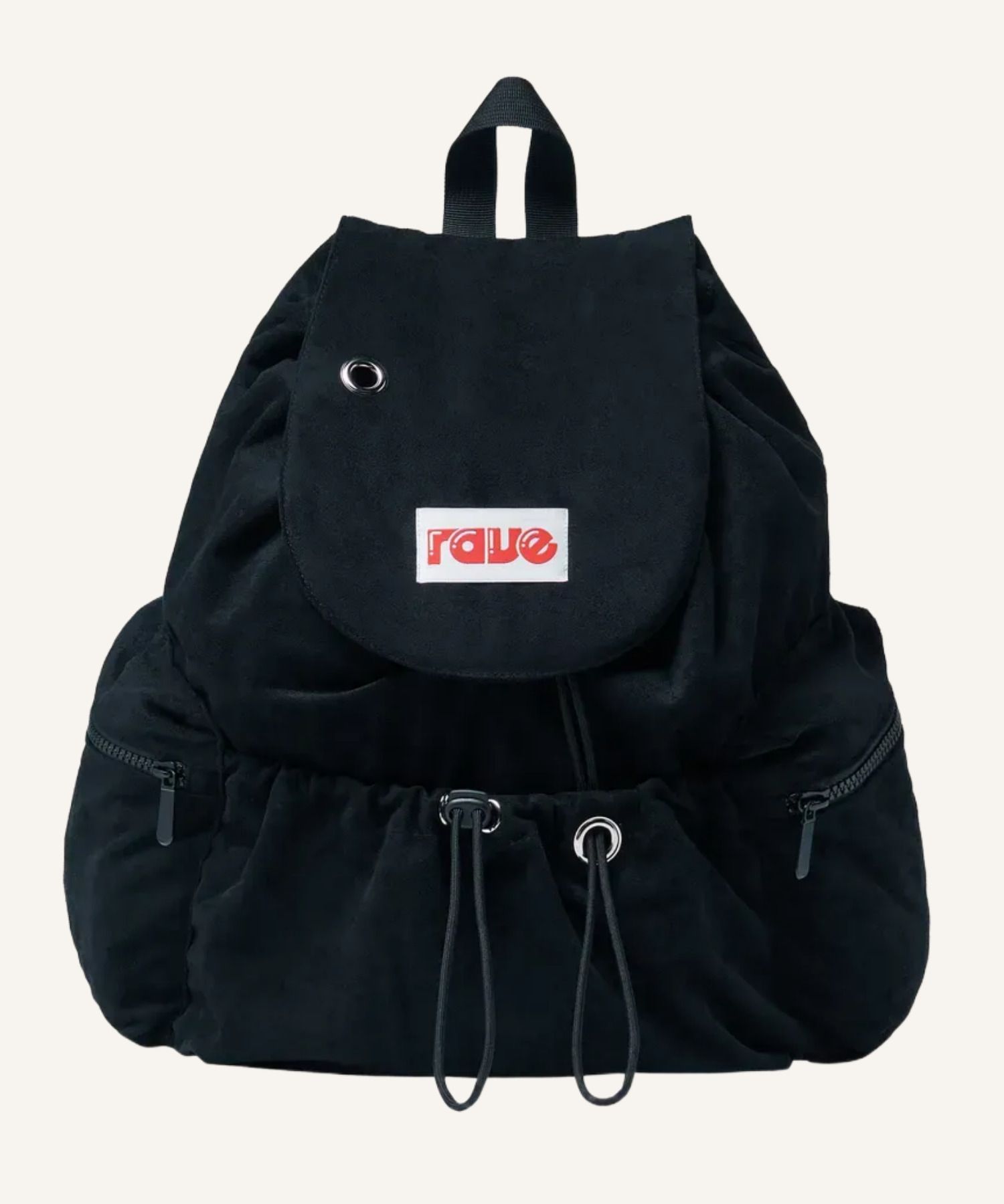 MUSINSA公式 | LOVERAVELIVE Lovely Suede Cargo Backpack (black)