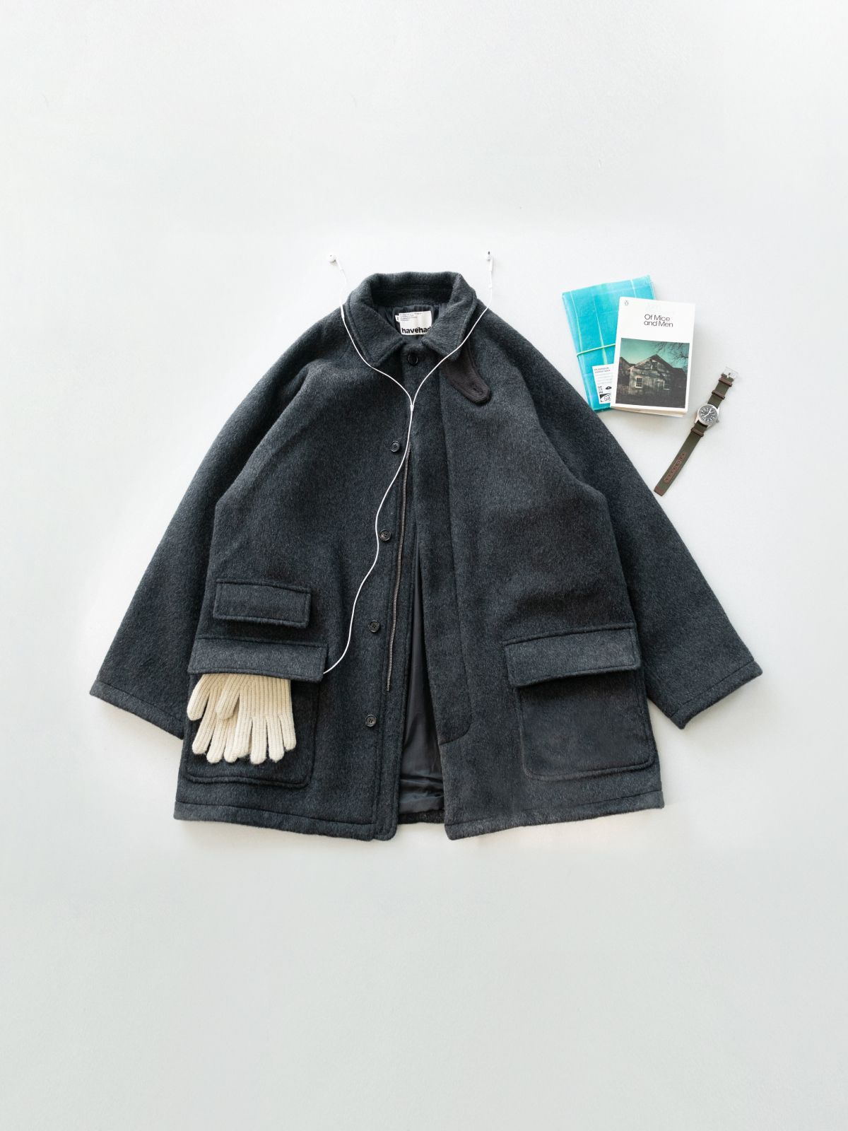 24AW新作【havehad】City Wool Half Coat City Wool Half Coat (Navy) | Havehad