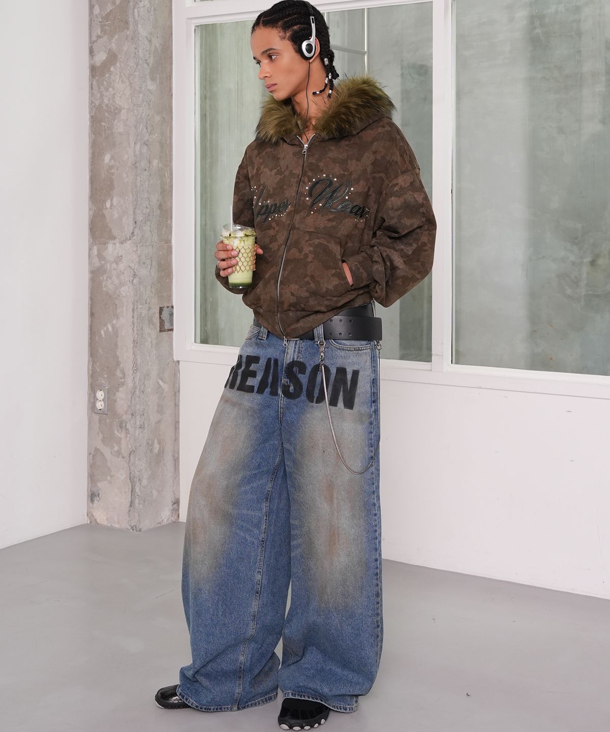 MUSINSA公式 | ESC STUDIO No reason denim pants (blue)