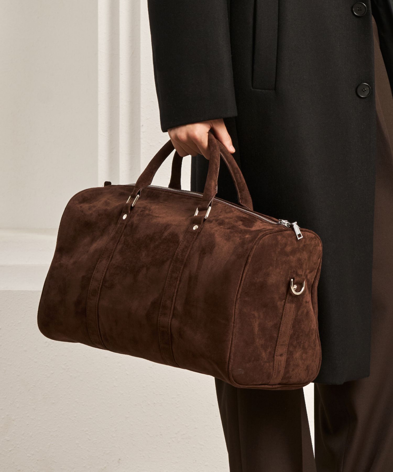 MUSINSA公式 | HYOJI スエードボストンバッグ（ディープブラウン）