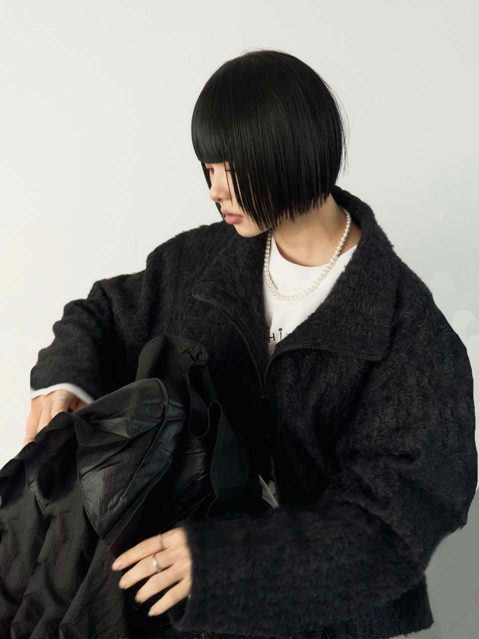 MUSINSA公式 | BIBORA ツーウェイハイネックファージャケット