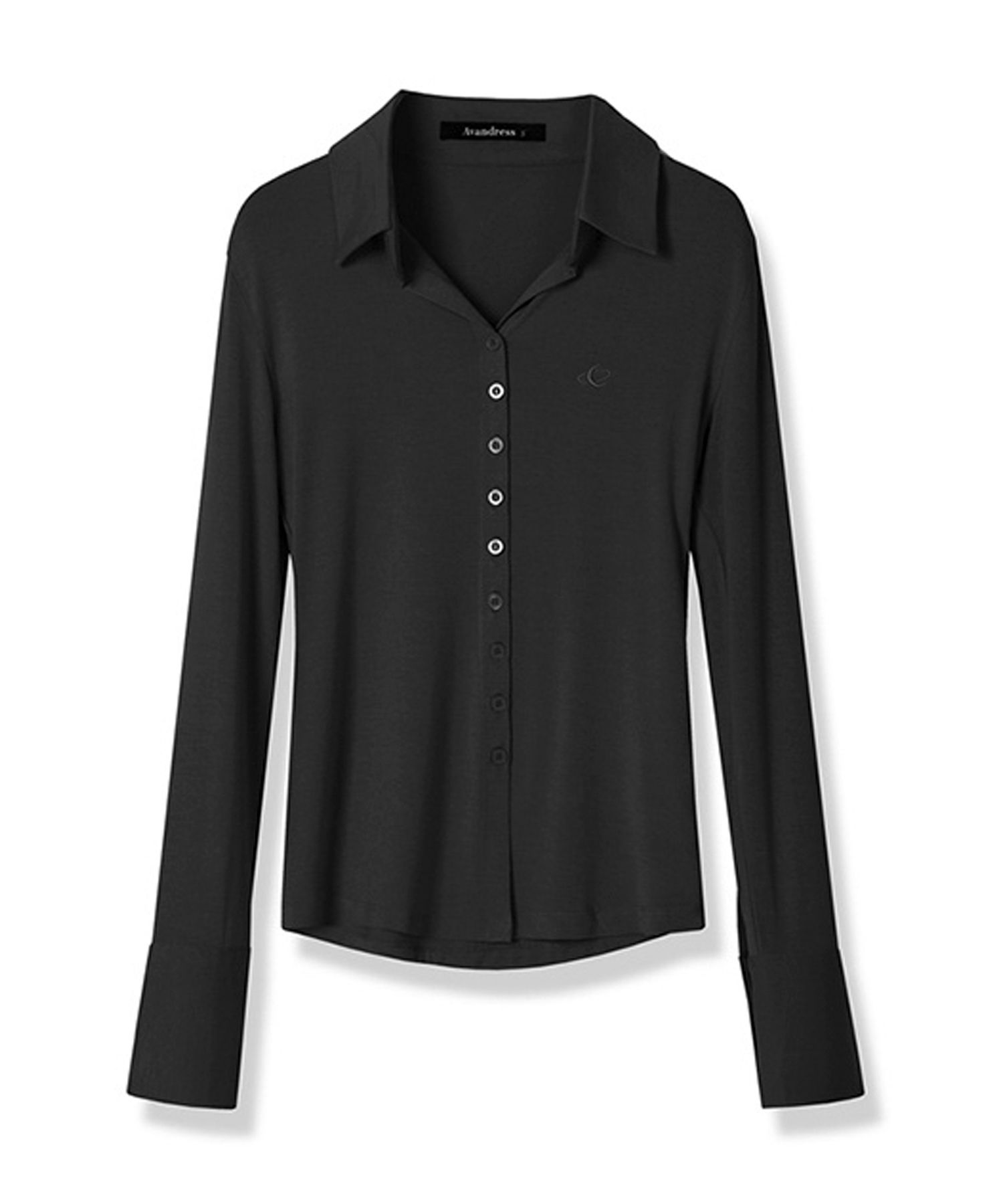 MUSINSA | MUSINSA OUTLET [Avandress] Sopy Collar Long-sleeve BLACK