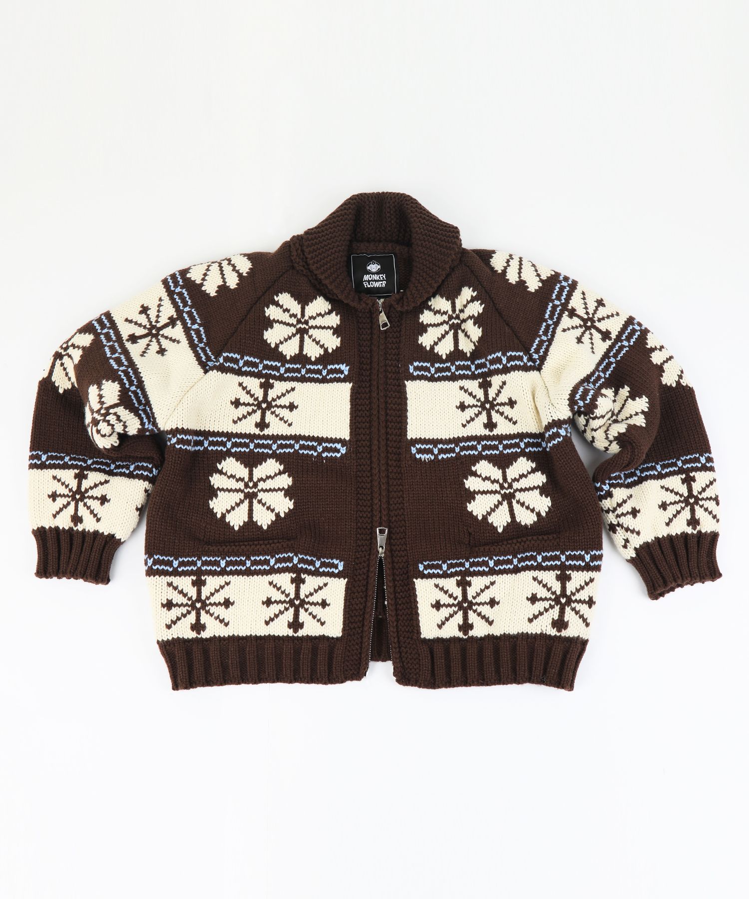 MUSINSA | Monkey Flower Women's Nordic Knit Cardigan / MS5WCD01F BROWN