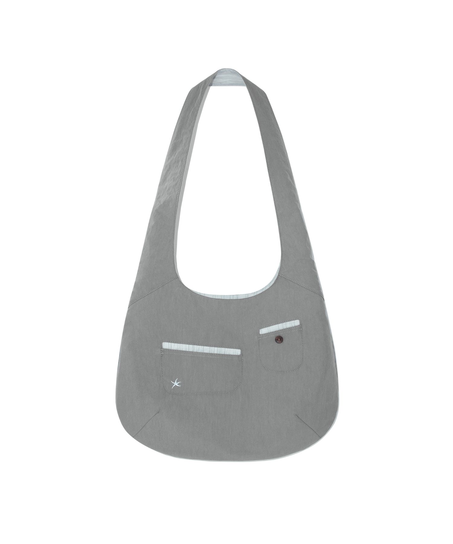 MUSINSA公式 | THE COLDEST MOMENT TCM curved pocket cross bag (grey)