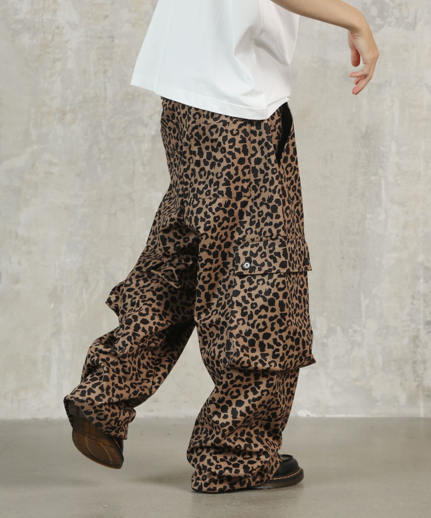 MUSINSA | ROCKPSYCHO Brown leopard cargo pants