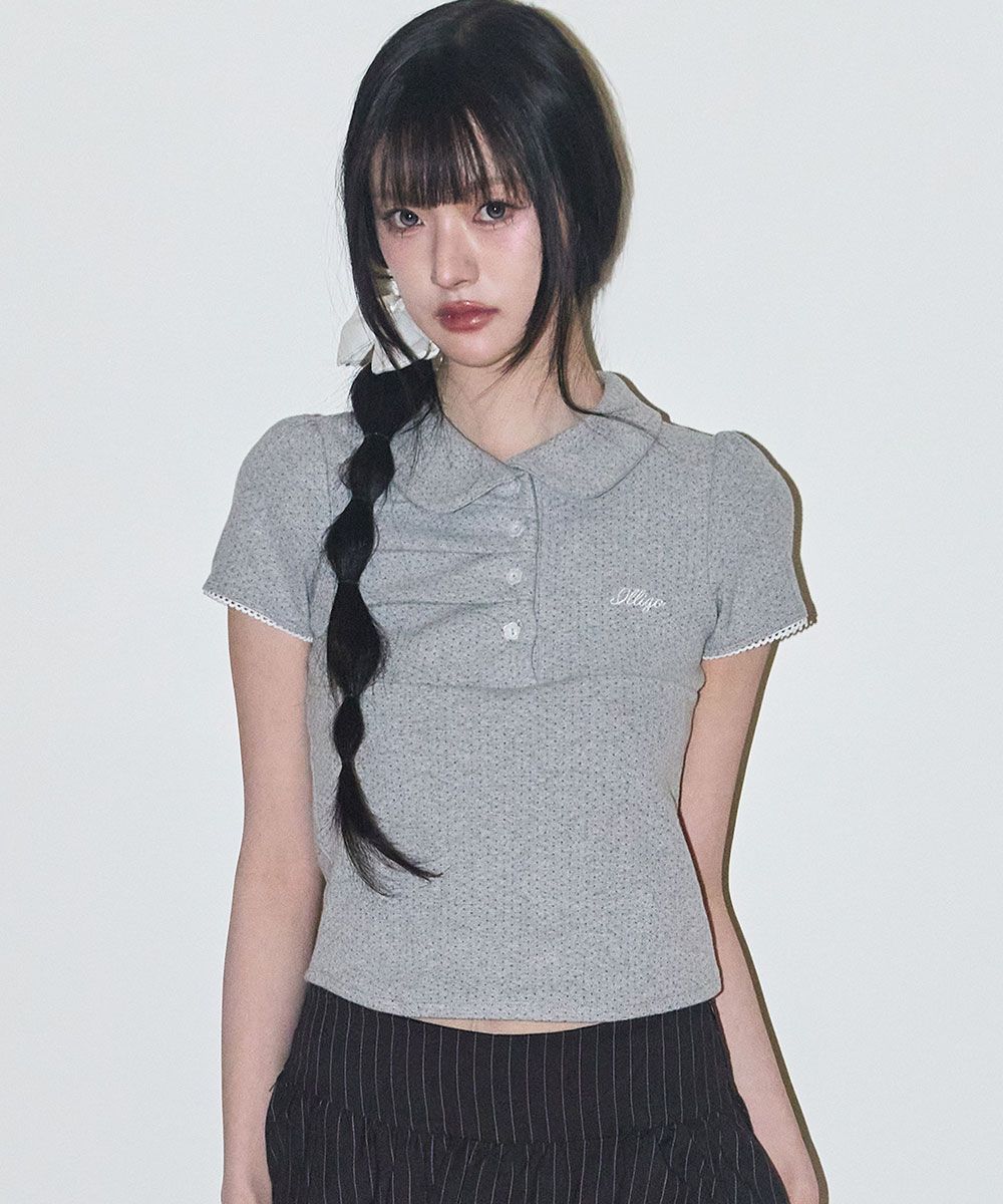 ILLIGO ドットピンタックカラーTシャツ MUSINSA公式 | ILLIGO ドットピンタックカラーTメランジ