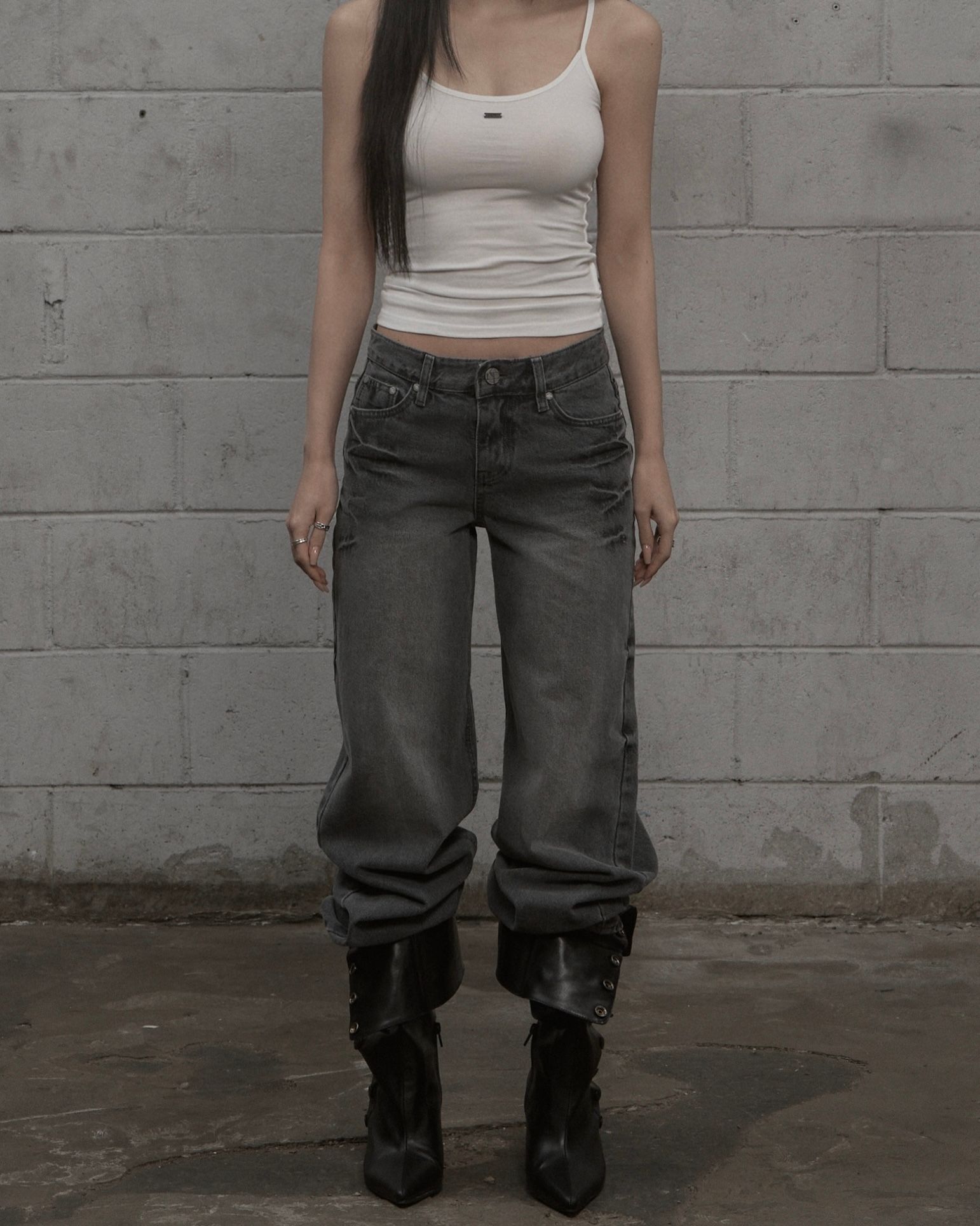 MUSINSA公式 | KHAKIPOINT Record Straight Denim (gray)