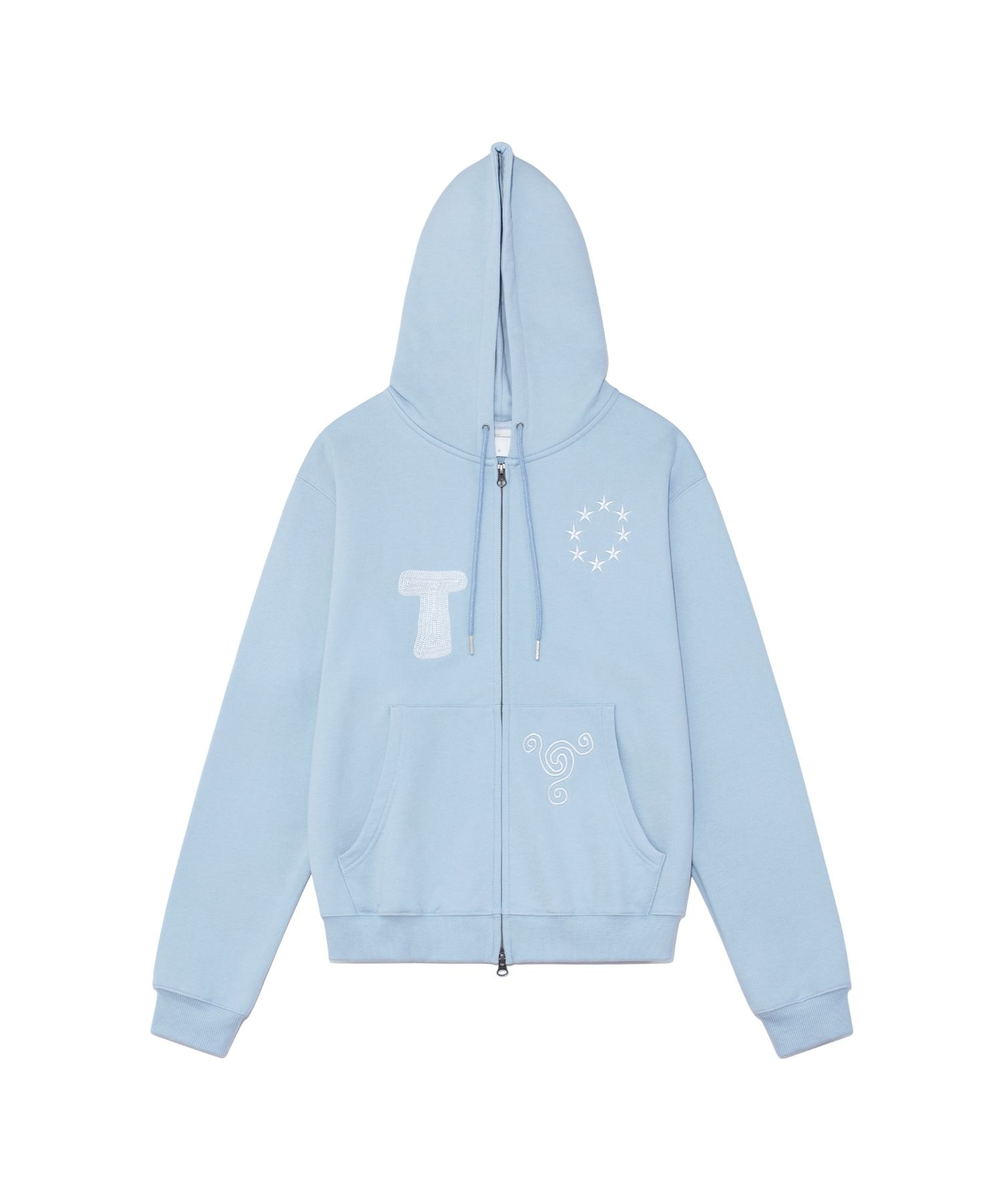 MUSINSA | THE COLDEST MOMENT TCM snail hooded zip-up (sky blue)