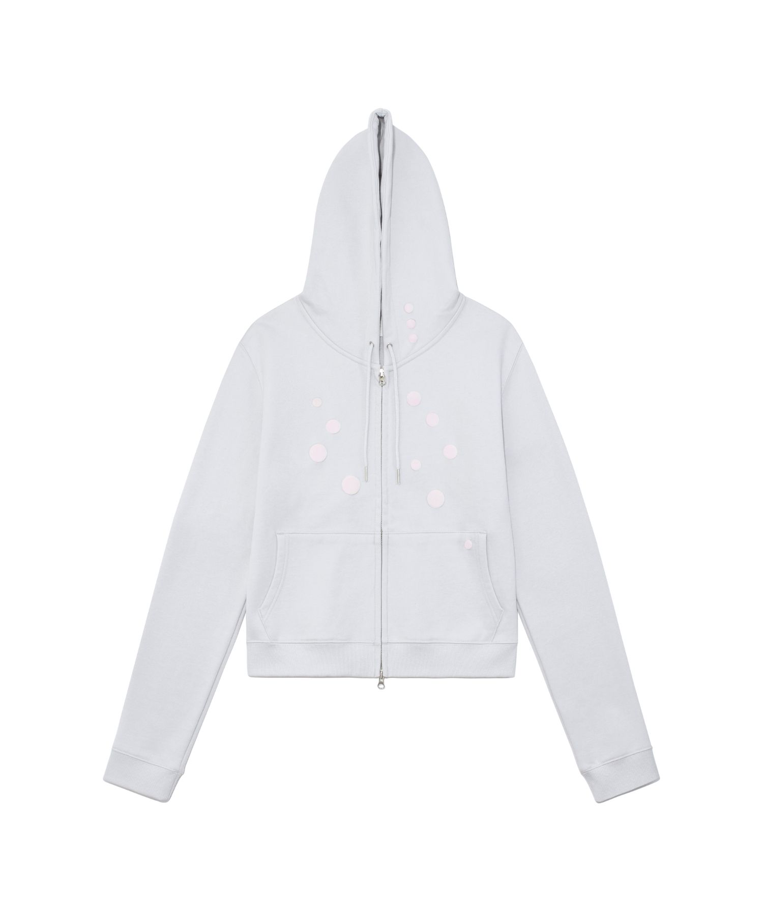 MUSINSA | THE COLDEST MOMENT TCM dot hooded zip-up (light grey)