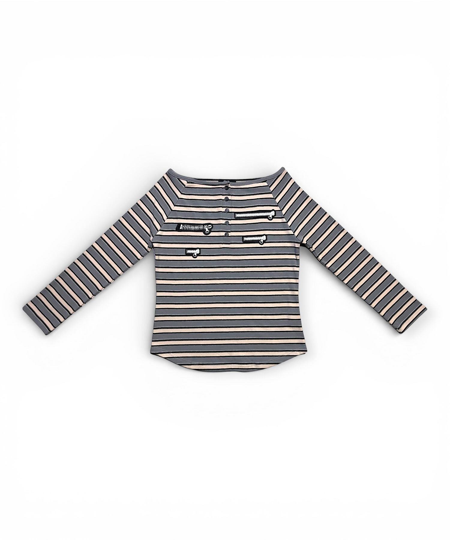 トップス napi MUSINSA公式 | BORN SLIPPY Archive Multi Zip Stripe Top (Gray)
