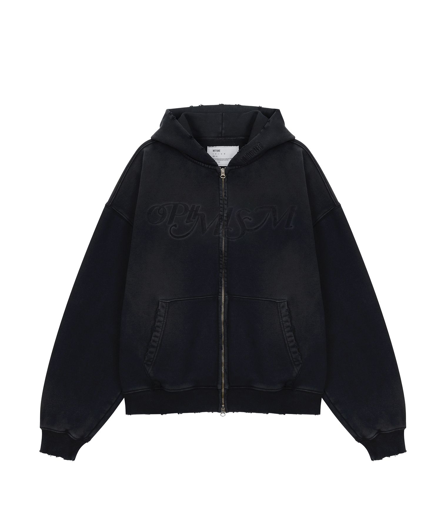 MUSINSA公式 | MTTIRÉ OPTIMISM VTG WASHED 2WAY ZIP-UP / BLACK
