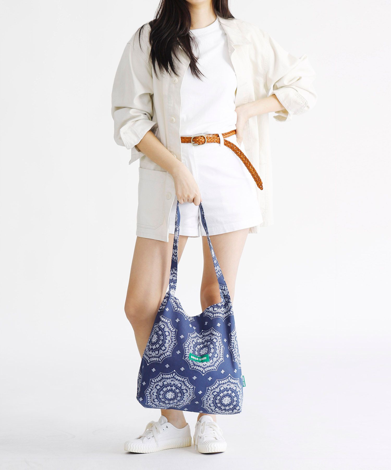 エコバッグ GREEN STUFF Boxy shopper bag 53 paisley eco bag all gray MUSINSA | GREEN STUFF Boxy Shopper Bag 53 Paisley Eco Bag