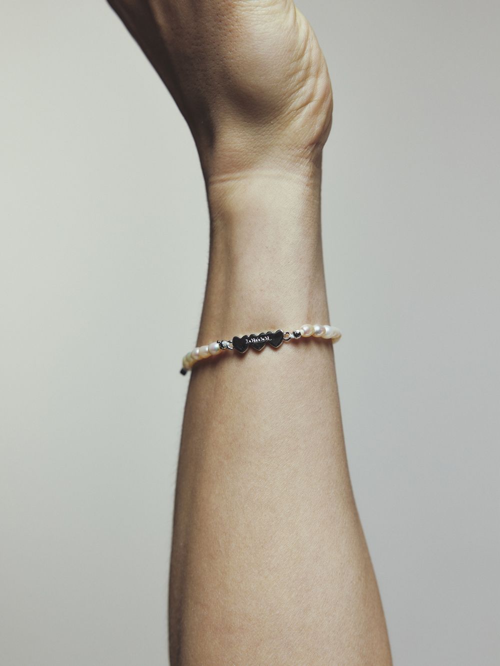 MUSINSA | LOWOOL Triple heart pearl