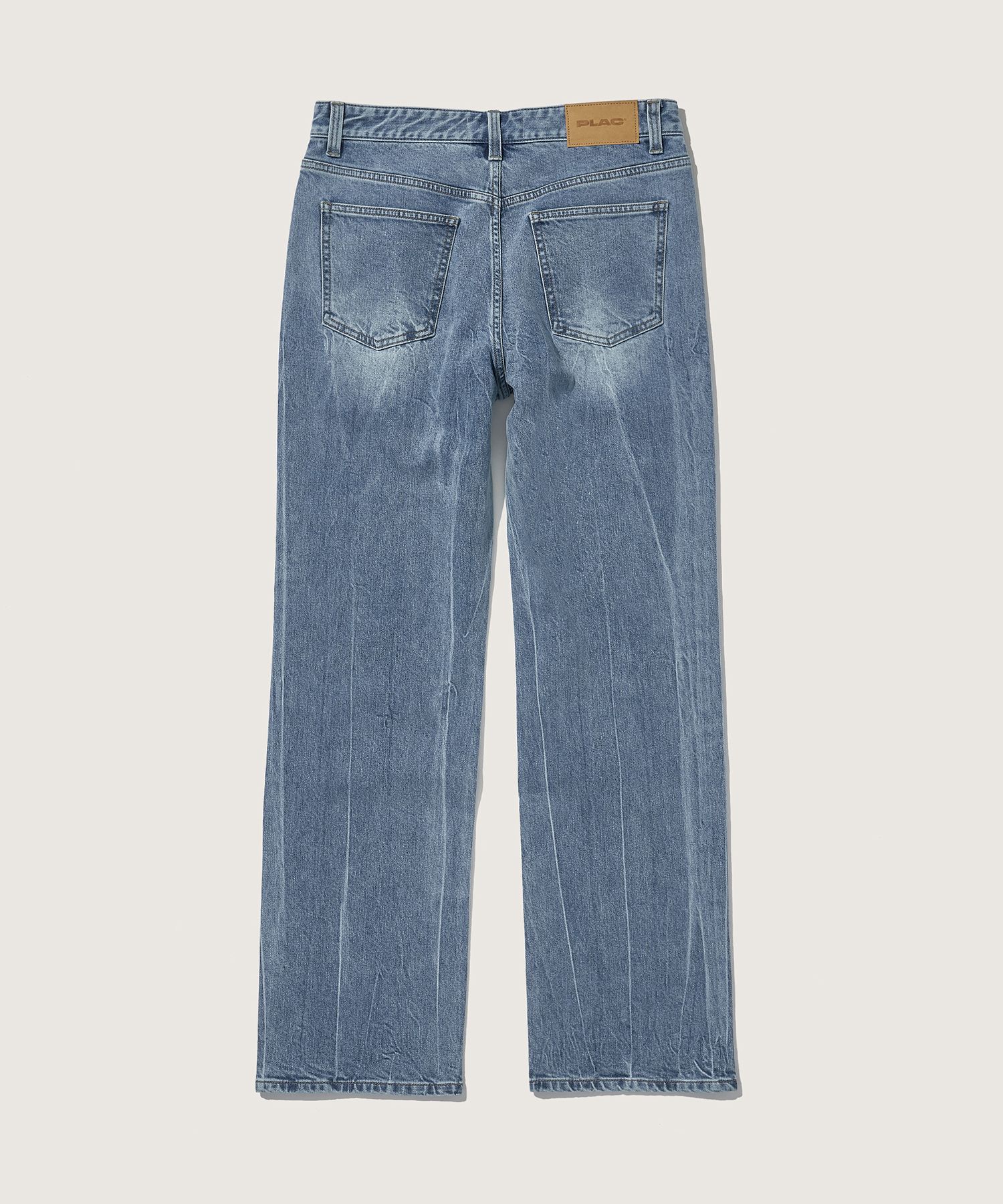 【PLAC】Bleach Flared M63 Mid Blue MUSINSA | PLAC Bleach Straight Denim Pants M63 Mid Blue