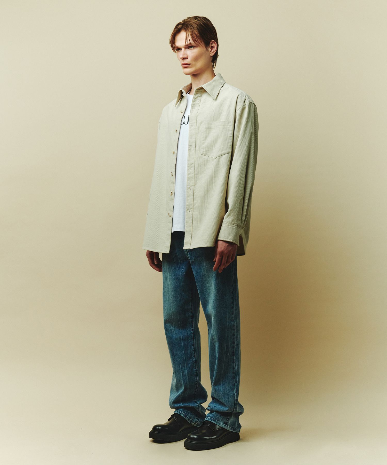 MUSINSA | PLAC Bleach Straight Denim Pants M63 Mid Blue