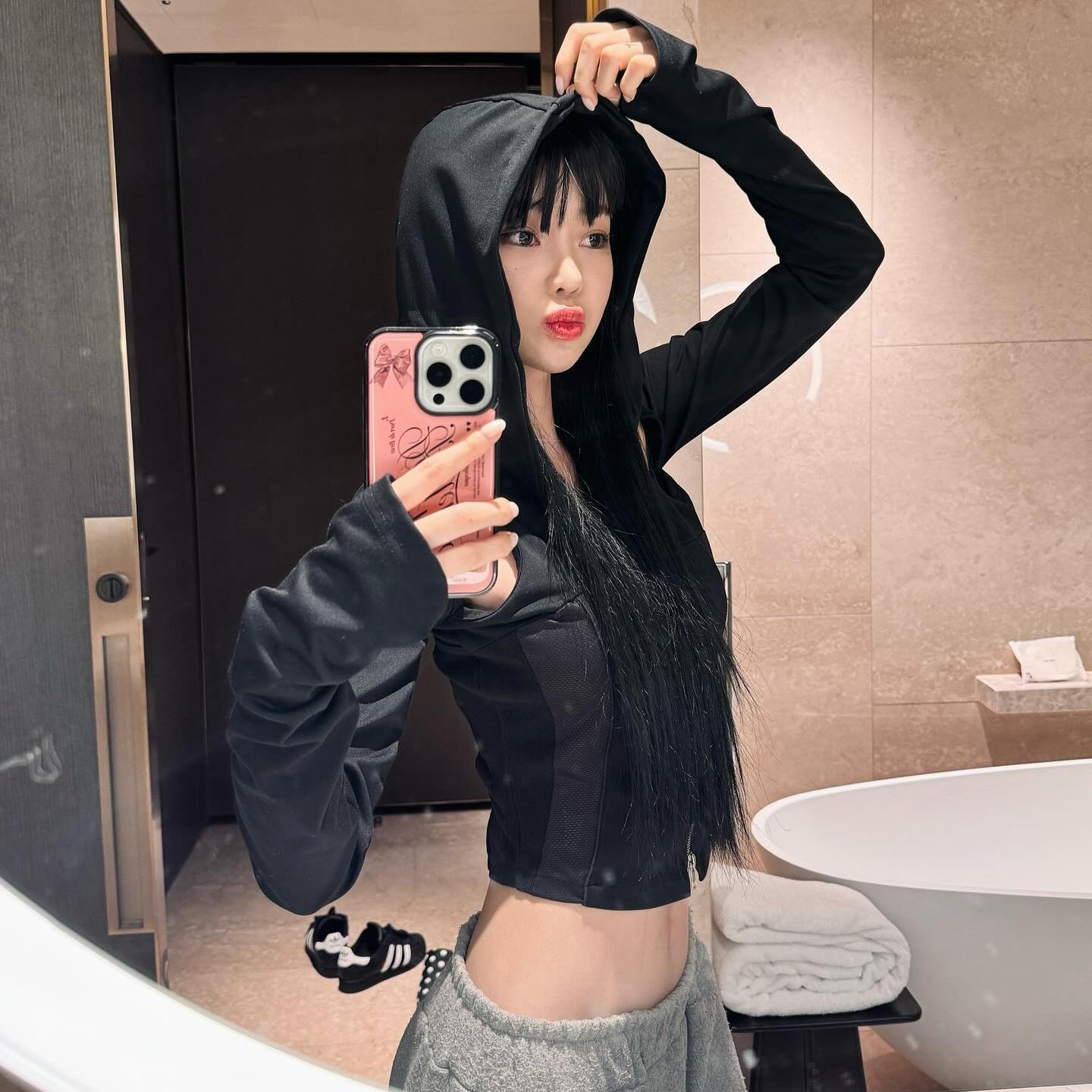 MUSINSA公式 | FLAREUP 19.Division Cut-out Hooded Zip-up (FL-111_Black)