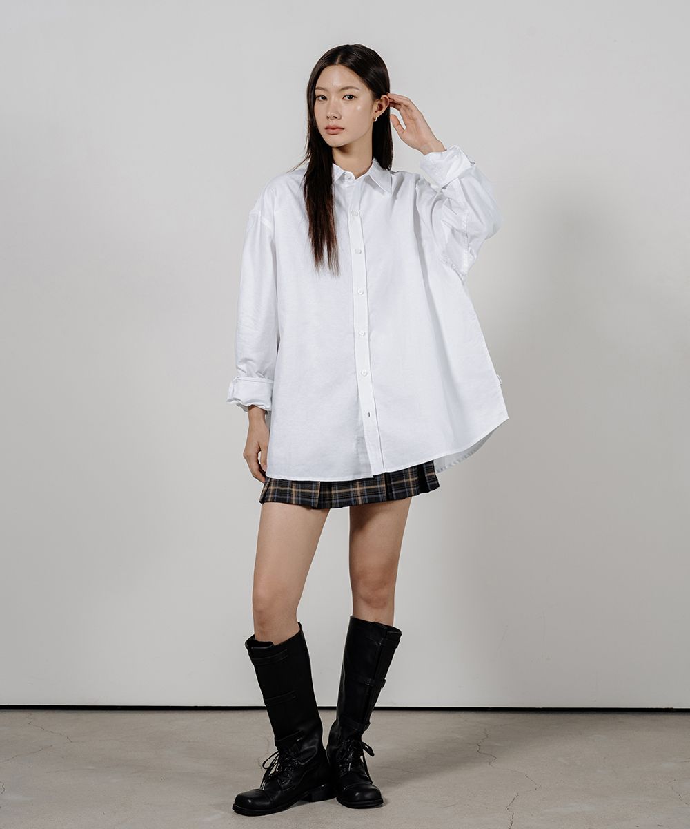 MUSINSA | LEMAIN SECOND City Boy Overfit Oxford Shirt [White]