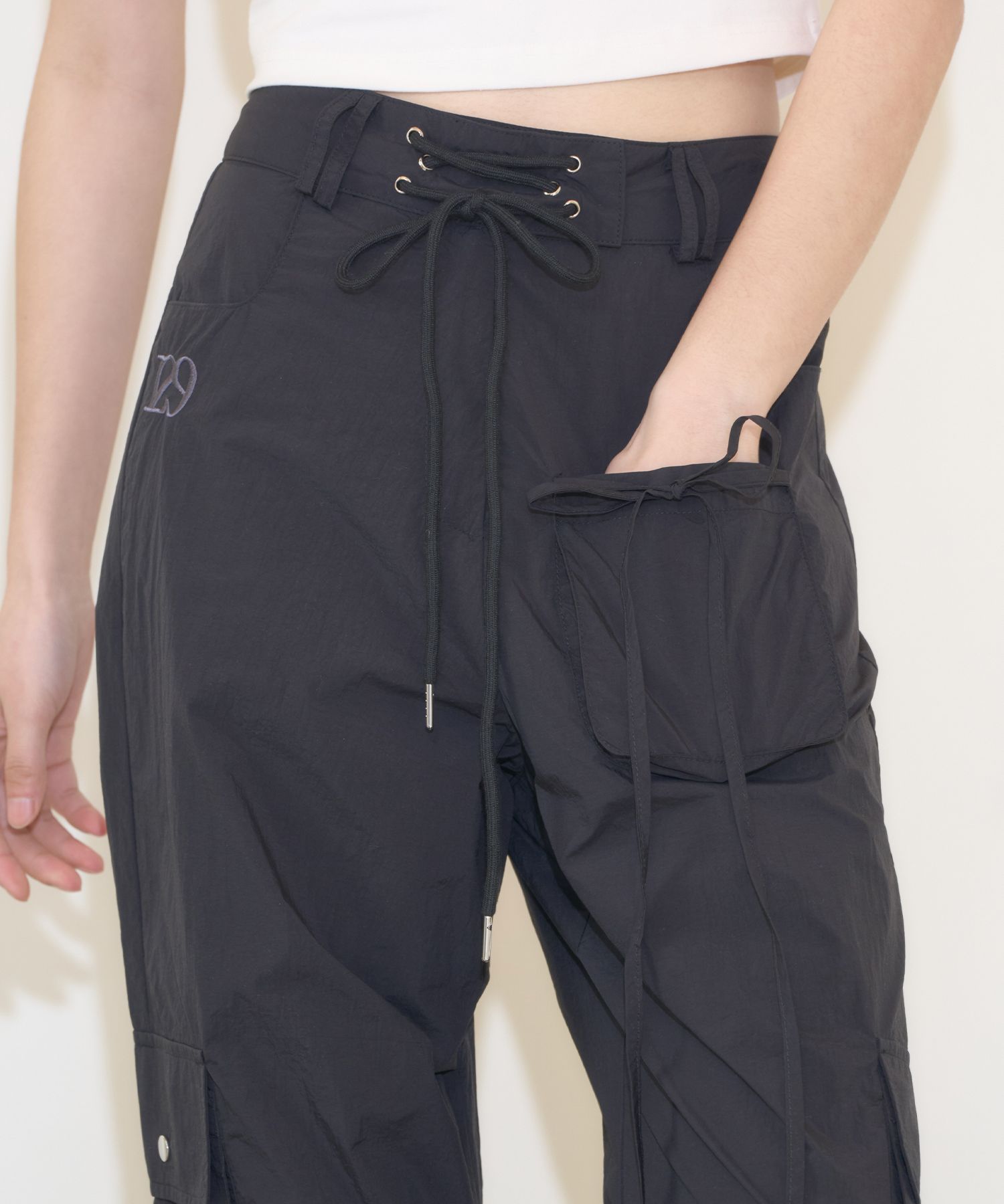★ILLIGO★Nylon String Cargo Banding Pants★カーゴパンツ★ MUSINSA | ILLIGO String Cargo Banding Pants Black
