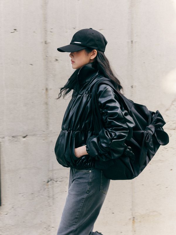 [SIWEOL107] Bow Shoulder Bag BLACK / 税込み MUSINSA公式 | SIWEOL107 [Nylon] Bow Shoulder Bag (Black)