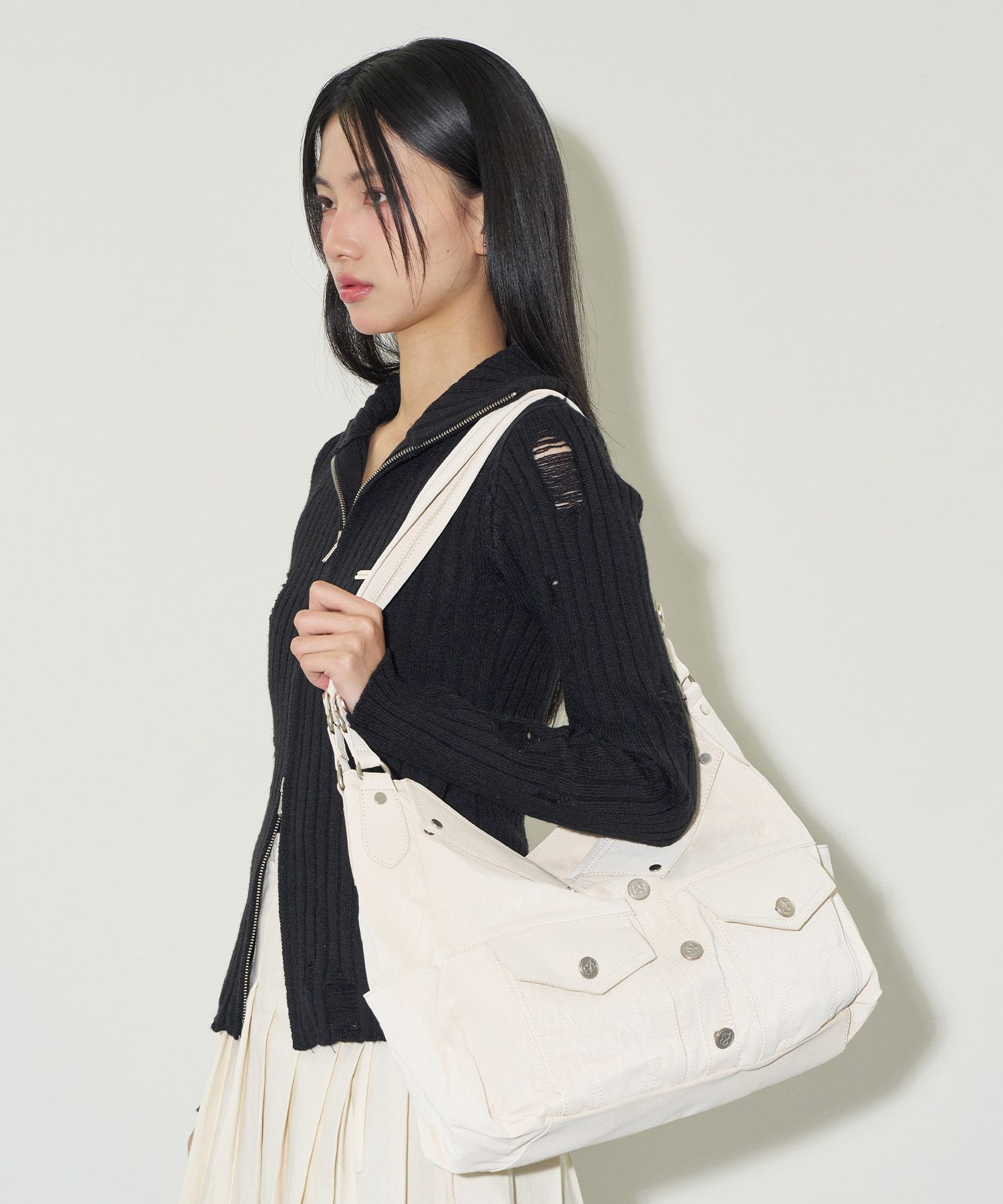★ILLIGO★ Trucker Tote Bag Ivory 5010268085 MUSINSA | ILLIGO Illigo Trucker Tote Bag Ivory