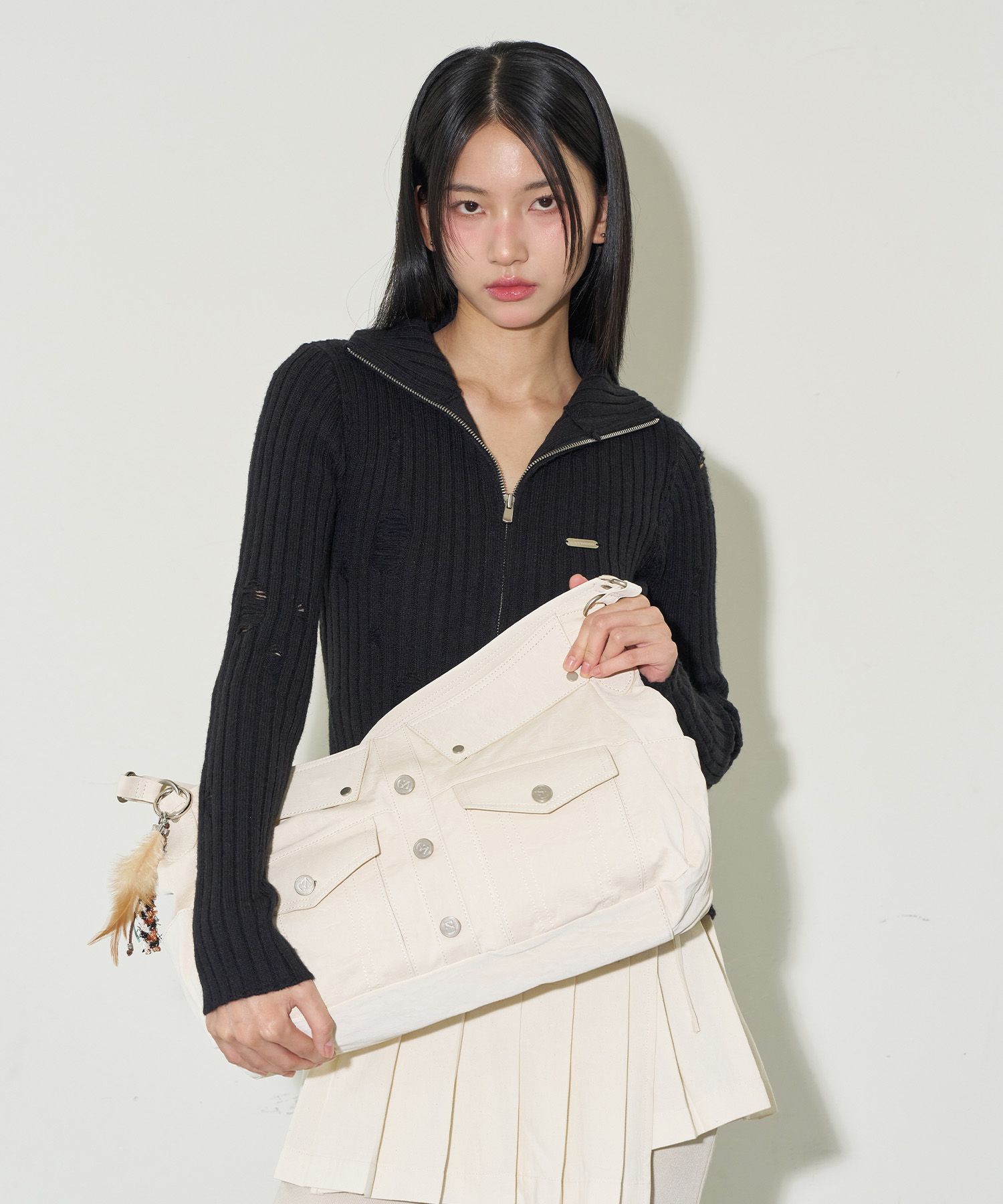 ★ILLIGO★ Trucker Tote Bag Ivory 5010268085 MUSINSA | ILLIGO Illigo Trucker Tote Bag Ivory
