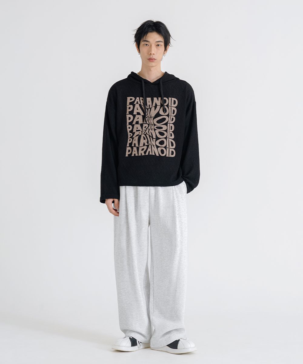 MUSINSA | LEMAIN SECOND ONE-TUCK WIDE SWEAT PANTS [WHITE MELANGE