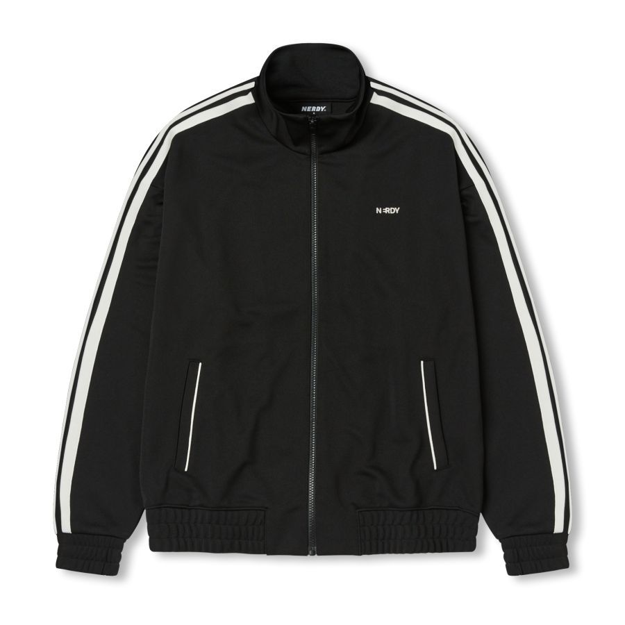さらに100円引き◆NERDY◆JACQUARD TAPE TRACK TOP MUSINSA | NERDY Jacquard Tape Track Top (Black/Ivory)