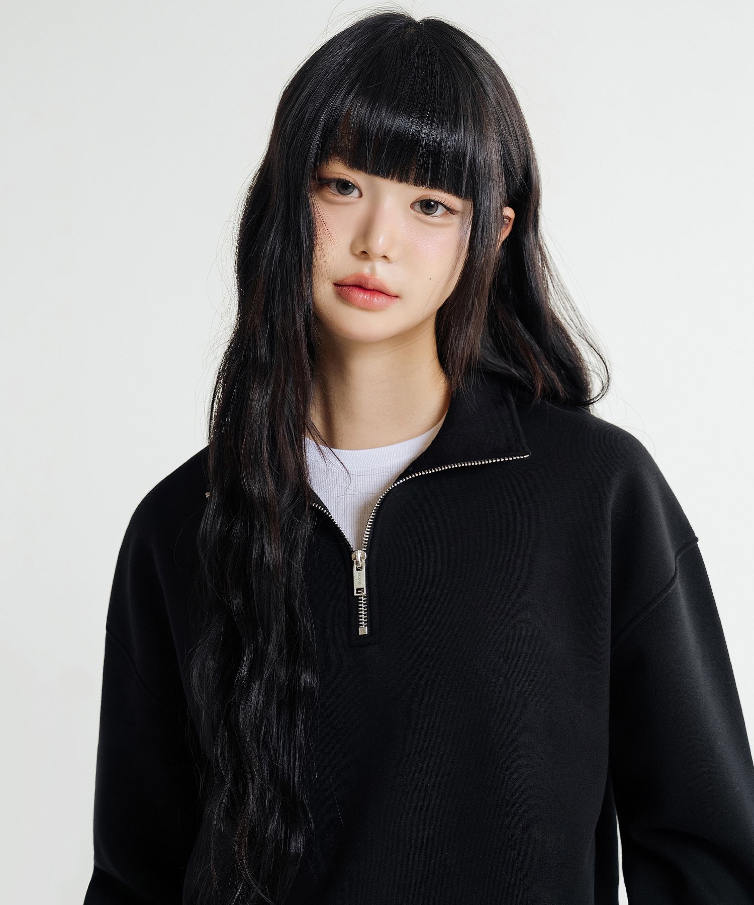 MUSINSA | LEMAIN SECOND [2PACK] OVERFIT HALF ZIP-UP COLLAR NECK