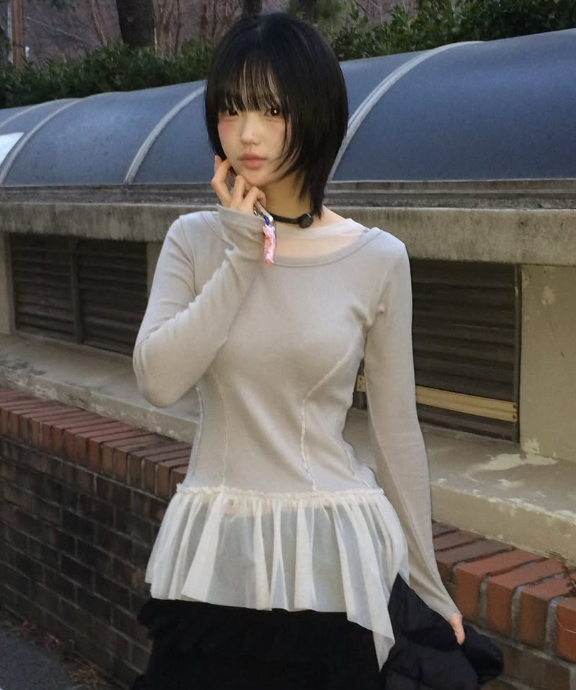 FLAREUP】Layered Lace Frill Long Sleeve | OUR BRAND,FLAREUP
