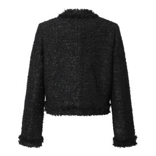 MUSINSA | KHAKIPOINT Antique Crop Tweed Jacket (black)