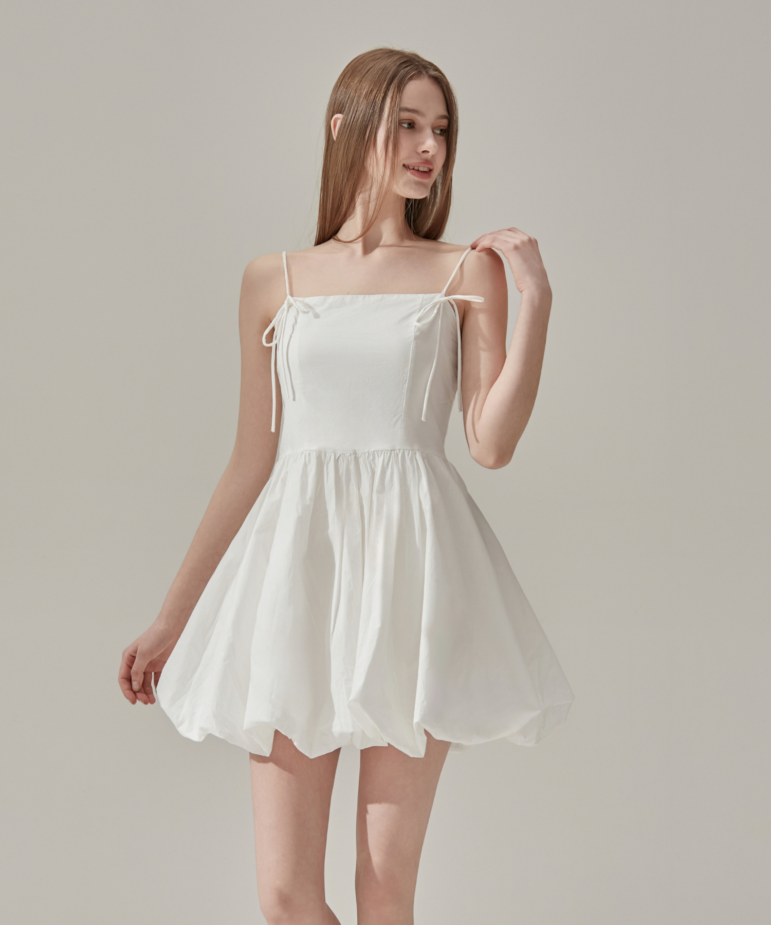 ワンピース maison celon ballon mini dress White maison celon ballon mini dress White