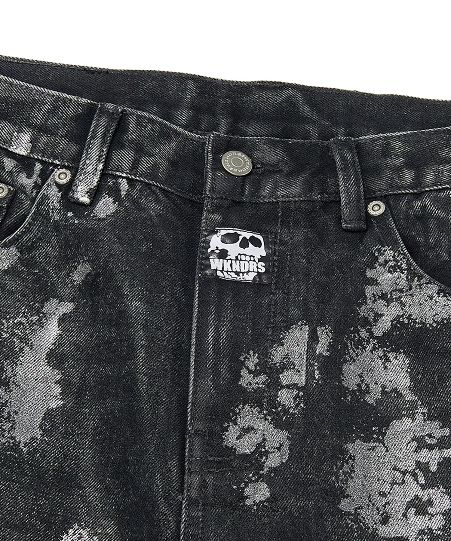 ★2025SS新作★WKNDRS★SKULL COATED DENIM PANTS PIERROT DENIM PANTS - WKNDRS