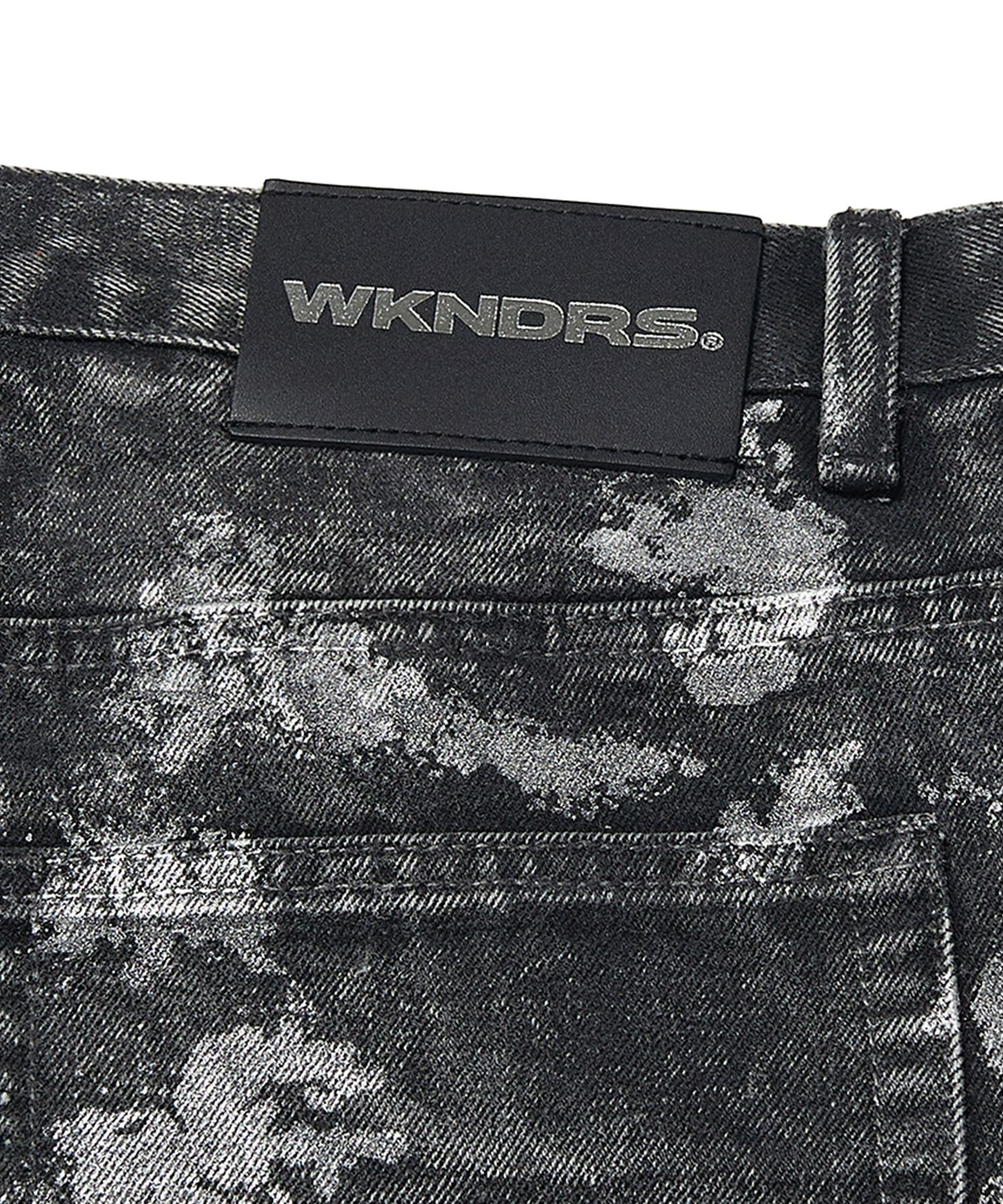★2025SS新作★WKNDRS★SKULL COATED DENIM PANTS PIERROT DENIM PANTS - WKNDRS