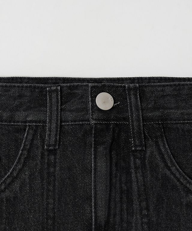 MUSINSA | RONRON CARGO HEART STITCH POCKET DENIM LONG SKIRT