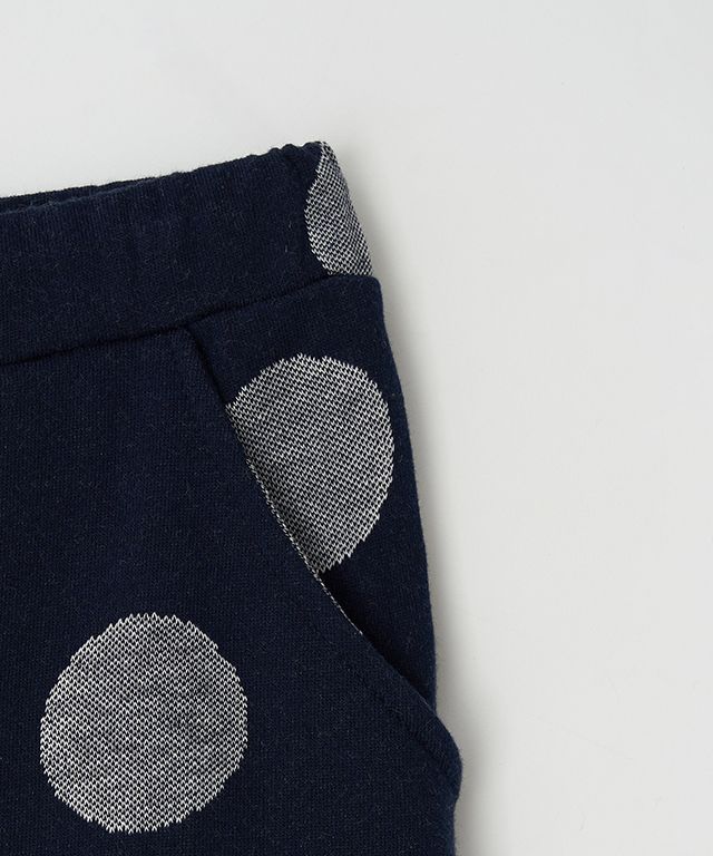 MUSINSA | RONRON BIG DOT BANDING MAXI SKIRT NAVY
