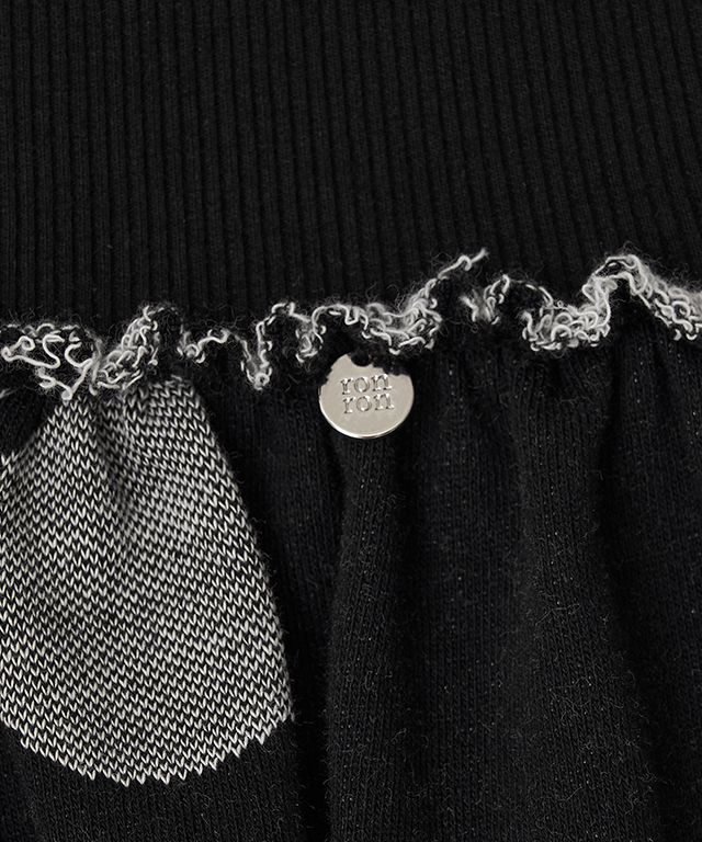 MUSINSA公式 | RONRON BIG DOT CANCAN RUFFLE PANTSKIRT BLACK