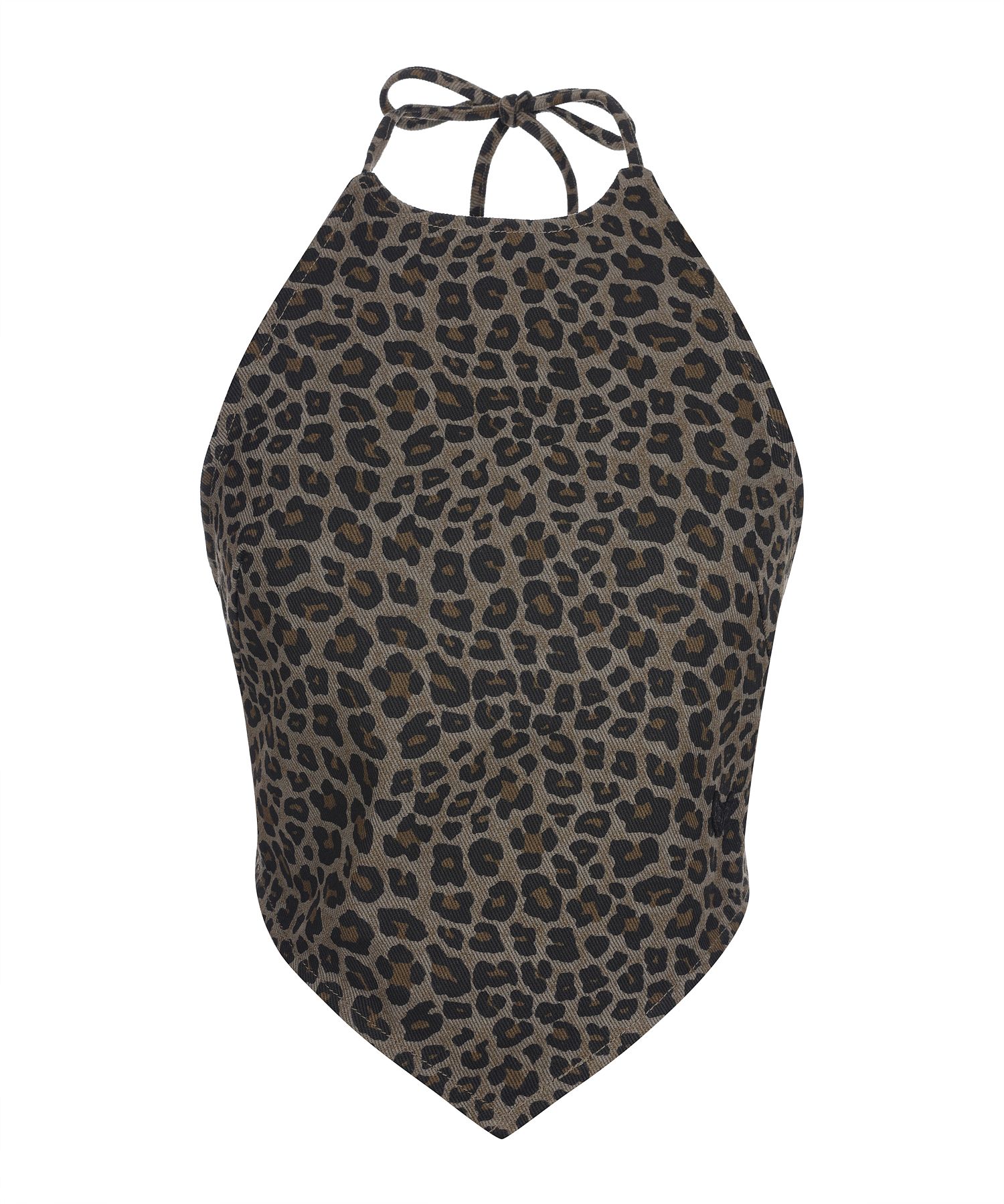 ★lalafox★LEOPARD PRINT CUT OUT SLEEVELESS TOP★Brown★韓国 MUSINSA | LALAFOX LEOPARD PRINT HALTER NECK SLEEVELESS TOP