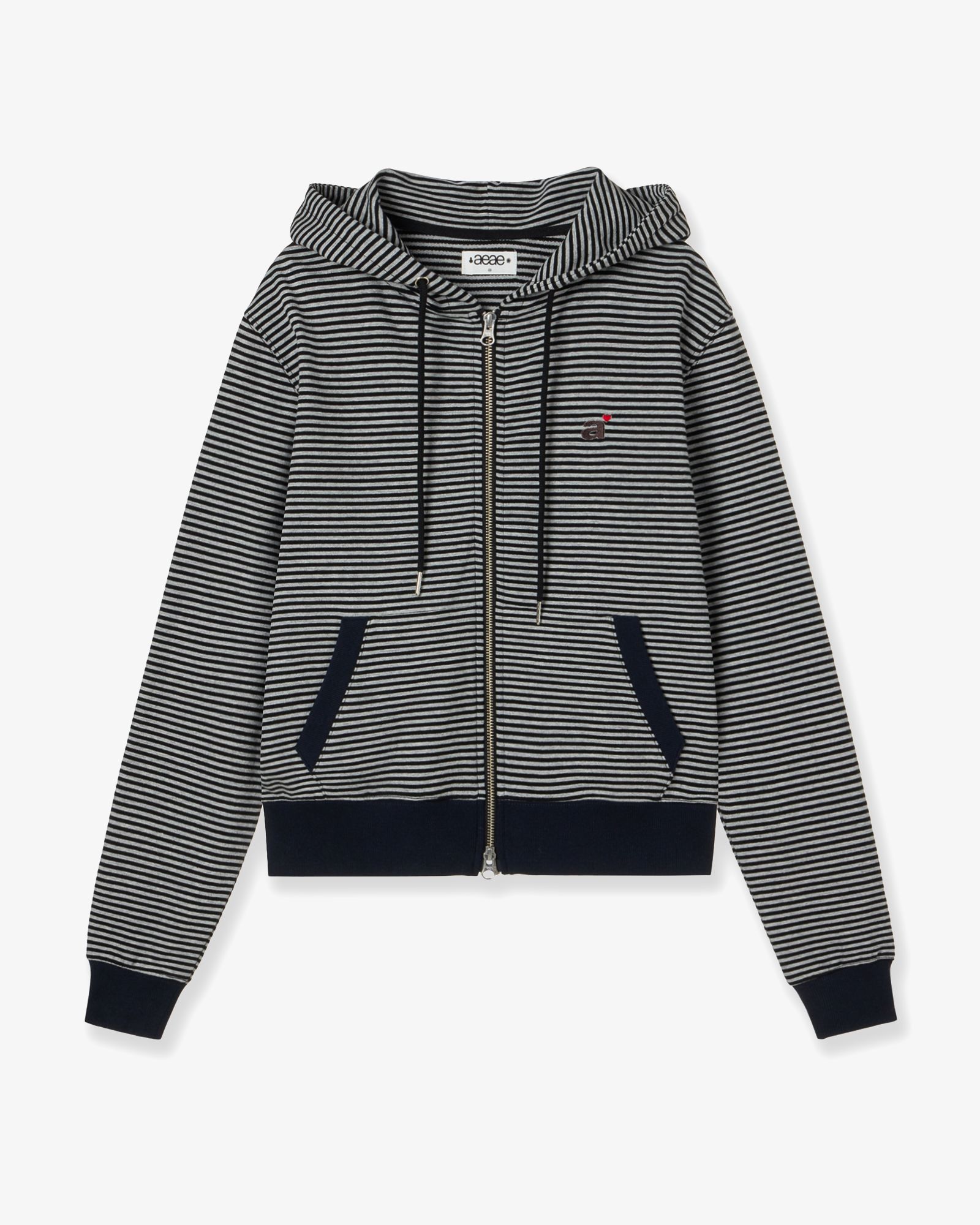 韓国 人気[AEAE] STRIPE SMALL LETTER HOOD ZIP UP MUSINSA | AEAE STRIPE SMALL LETTER HOOD ZIP UP [BLACK]