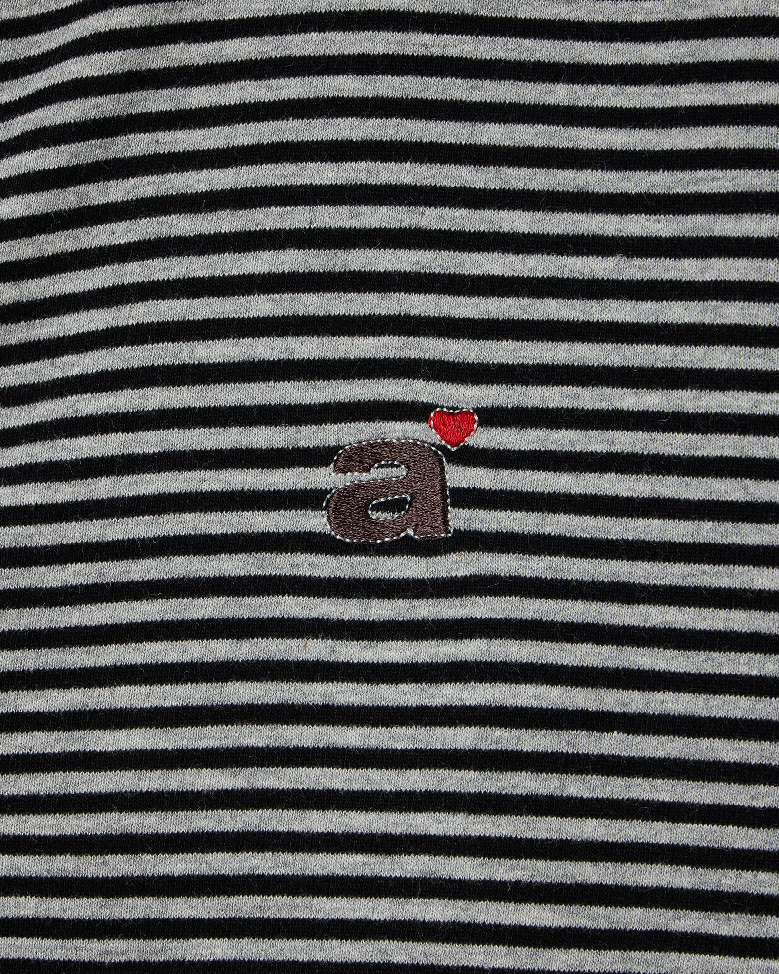 MUSINSA | AEAE STRIPE SMALL LETTER HOOD ZIP UP [BLACK]