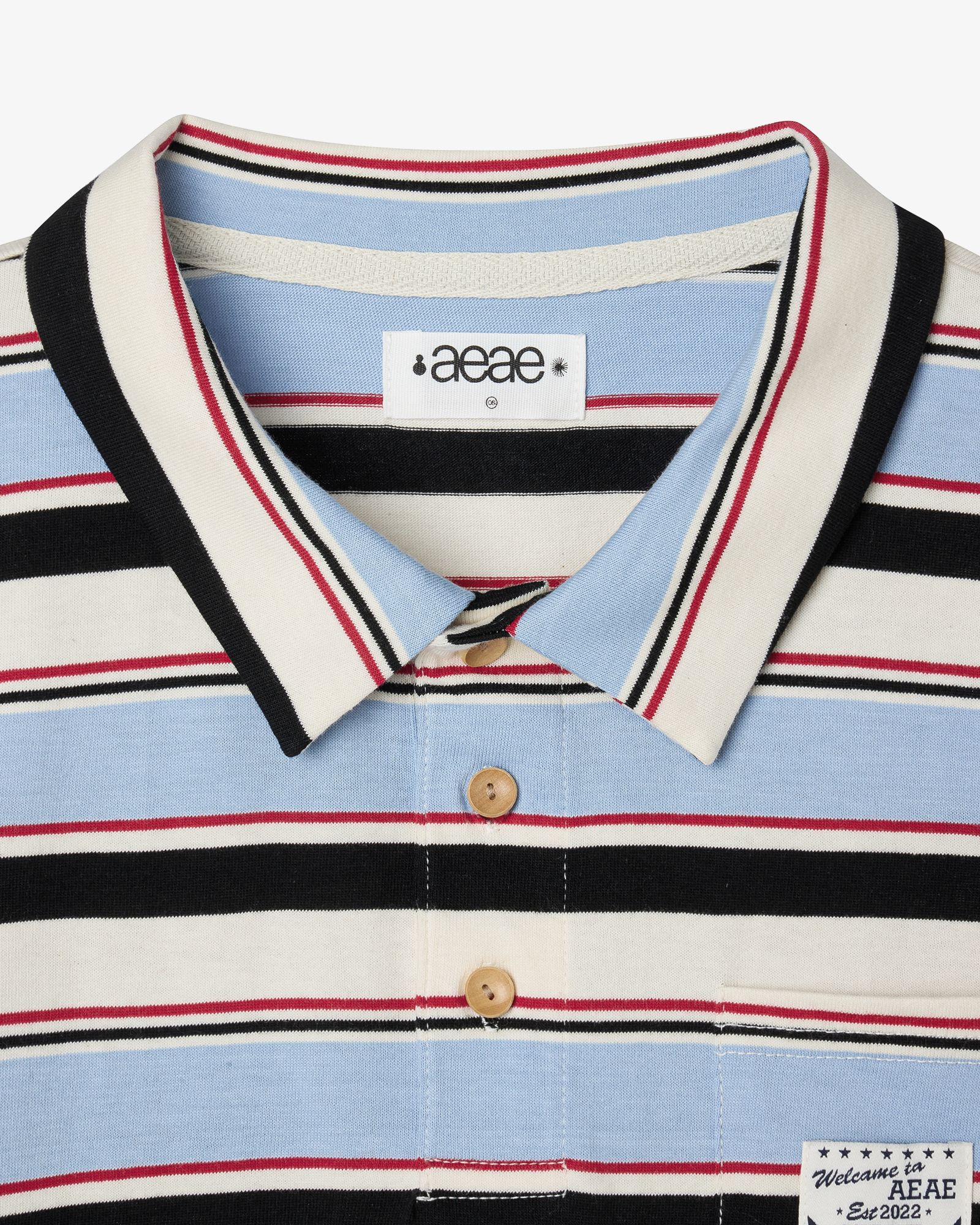 AEAE■STRIPE PK T-SHIRTS■送料込 MUSINSA公式 | AEAE STRIPE PK T-SHIRTS [SKYBLUE]