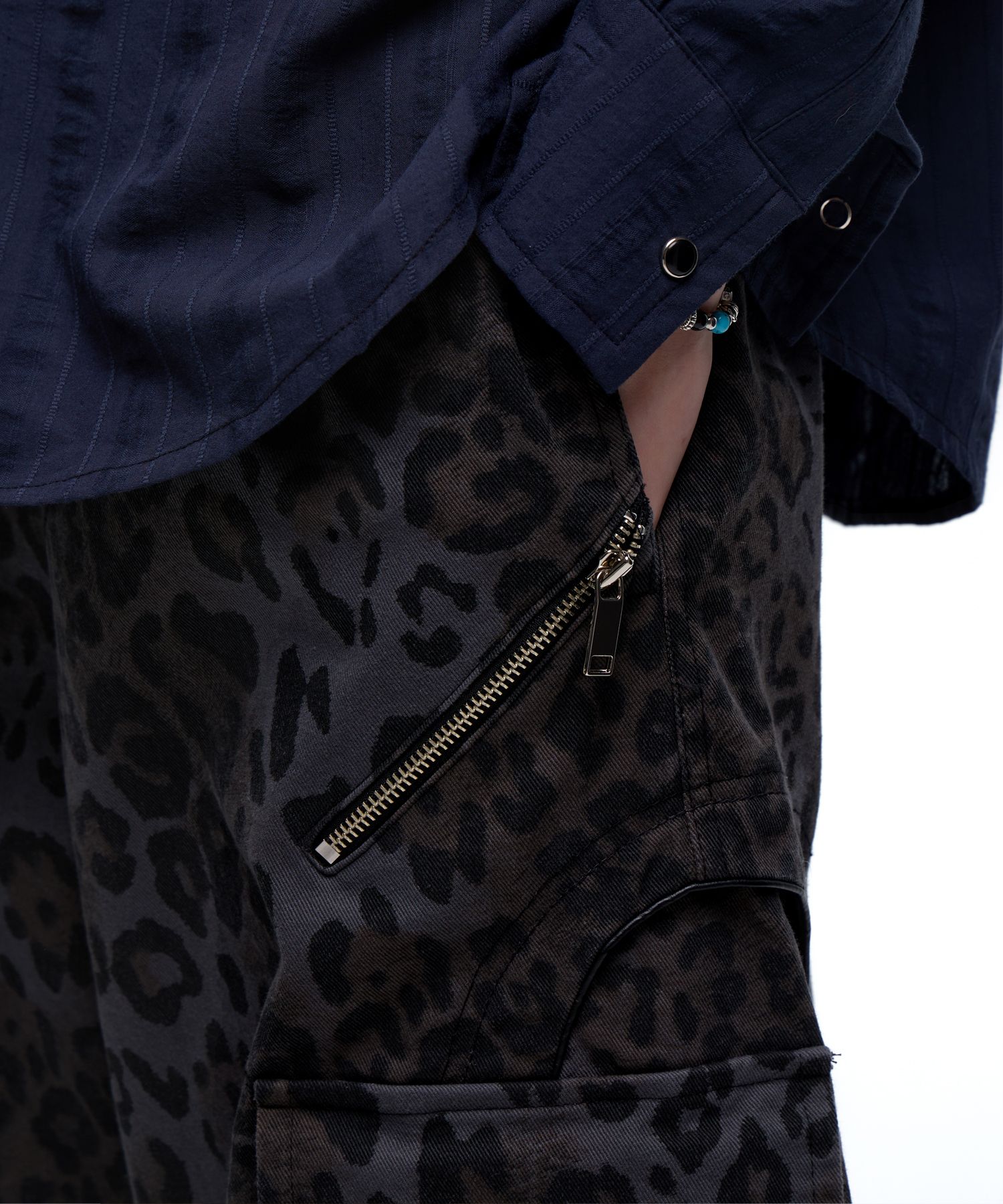 RSSC ■ WRINKLE MIXED LEOPARD CARGO PANTS MUSINSA | RSSC WRINKLE MIXED LEOPARD CARGO PANTS - NAVY