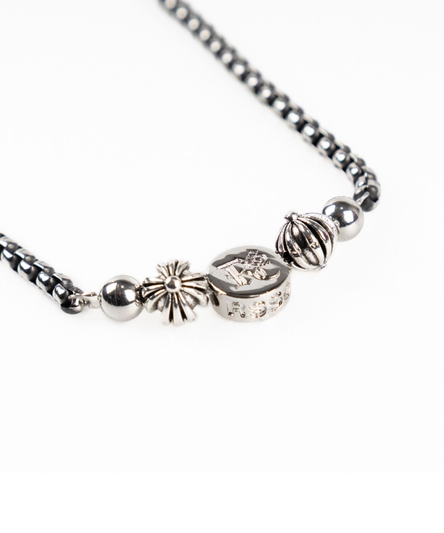 ●RSSC● LOGO BEADS CHAIN NECKLACE - SURGICAL STEEL / unisex MUSINSA | RSSC LOGO BEADS CHAIN NECKLACE - SURGICAL STEEL