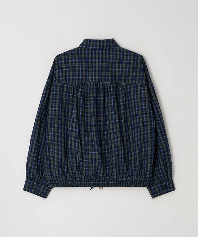 MUSINSA | RONRON VINTAGE RUFFLE BLOUSON GREEN CHECK